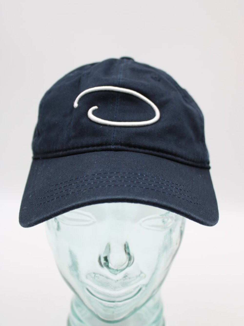 Oscar De La Renta Navy Blue Hat Strapback Cap One Size Adjustable Embroidered